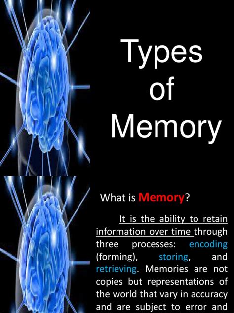 Types Of Memory Recall Memory Memory Free 30 Day Trial Scribd