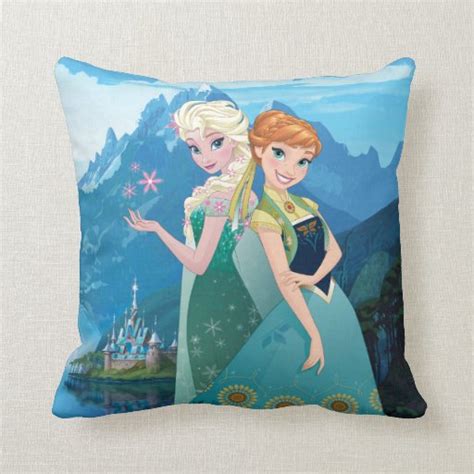 Anna And Elsa My Sister Loves Me Throw Pillow Zazzle