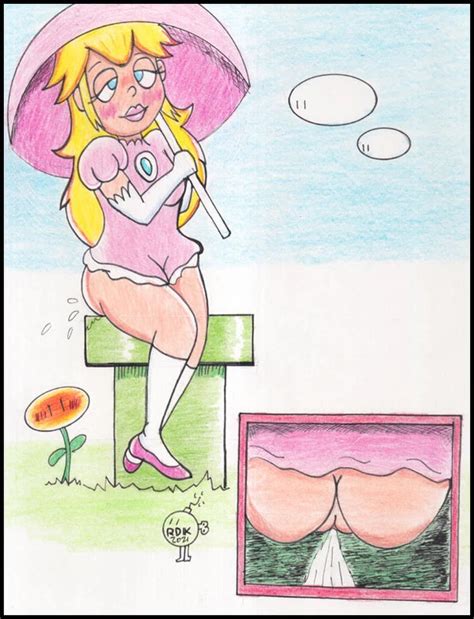 rule 34 ass blonde hair blue eyes mario series outdoors peeing pipes princess peach pussy