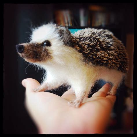 Needle Felted Hedgehog Felted By Yvonne Herbst Yvonnes Workshop On