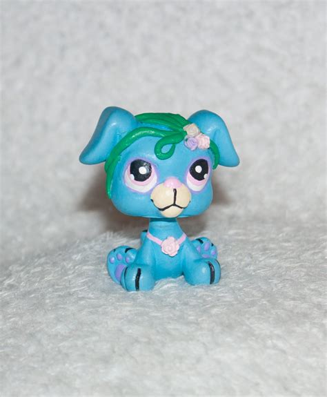 Lps Dog Custom Lps Lps Customs Dog Toy Toy Dog Blue Dog