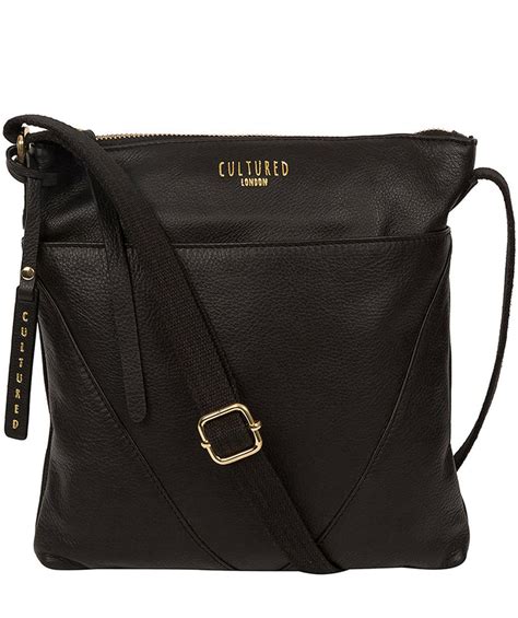 Black Leather Crossbody Bag Camden By Cultured London Pure Luxuries