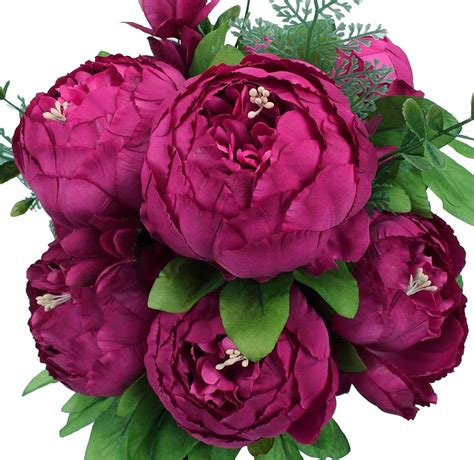 duovlo springs flowers artificial silk peony bouquets wedding home decoration pack of 1 spring