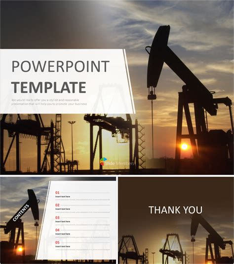 Free Powerpoint Template Oil Industry