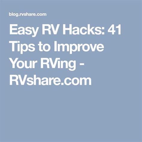 rv hacks 41 rv travel trailer tips and tricks with images rv hacks travel trailer hacks