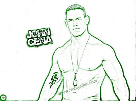 John Cena Coloring Page Coloring Home