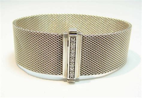 Tiffany And Co Sterling Silver Somerset Mesh Bracelet Mesh