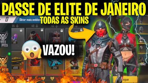 Vazou 😱 Passe De Elite De Janeiro 2020 Do Free Fire Completo🔥 PrÓximo