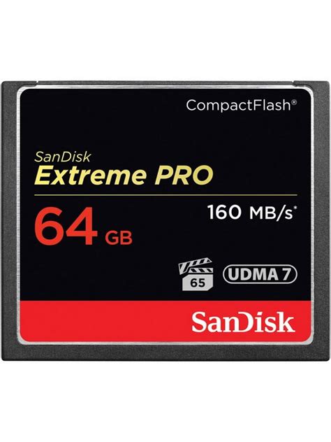Sandisk 64gb Extreme Pro Compactflash Memory Card 160mbs