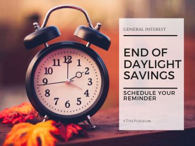 Schedule Your Reminder End Of Daylight Savings Legal Professionals