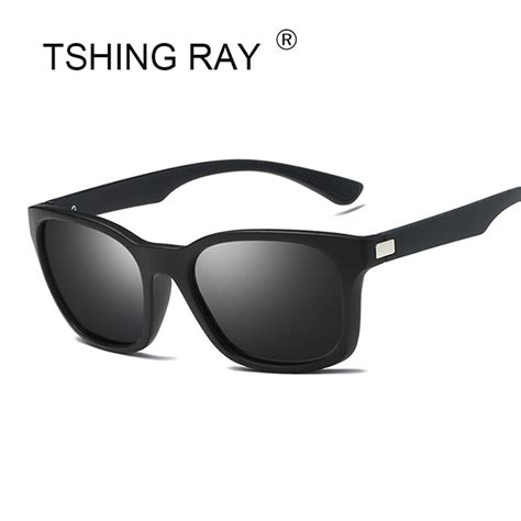 tshing ray vintage square polarized sunglasses for men women fashion brand designer mirror