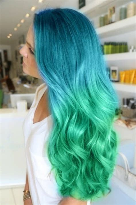 Blue To Green Ombre Hair Styles Weekly
