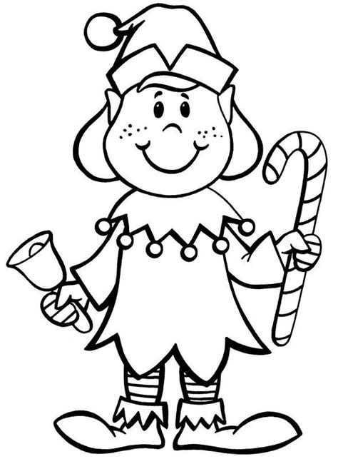 Christmas Elf Coloring Pages Printable Coloring Pages