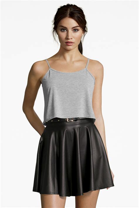 Boohoo Jules Leather Look Skater Skirt Where To Buy And How To