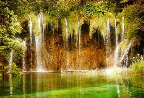 Laeacco Forest Waterfall Lake Scenery Photography Backdrops Vinyl