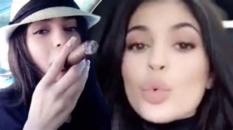 Kylie Jenner Smokes A Cigar With Kris Jenner And French Montana To