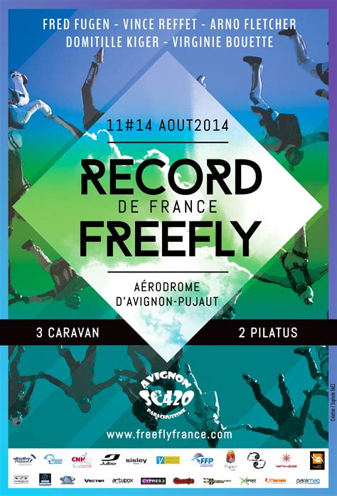 Affiche avec sponsors - Freefly France: site officiel du record de France de parachutisme ...