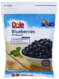 Combine the banana, frozen blueberries and ginger in a blender or food processor. Dole Blueberries 48.0 oz Nutrition Information | ShopWell