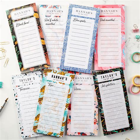 Personalised Patterned To Do Planner Notepad By Oakdene Designs
