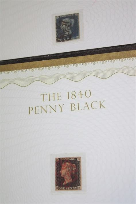 An 1840 Penny Black Three Margin Stamp And 1840 Two Penny Blue Stamp