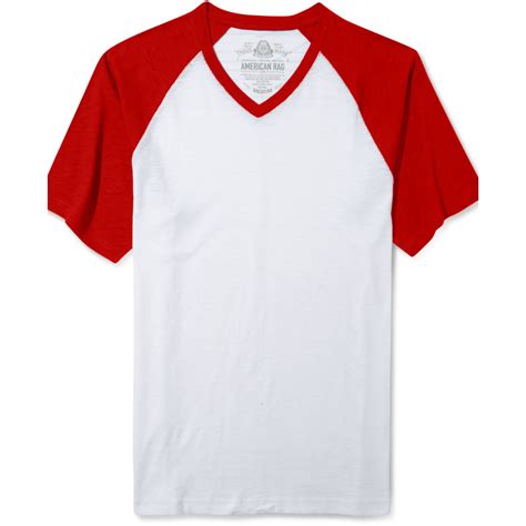 Lyst American Rag Short Sleeve Baseball Raglan T Shirt In White For Men