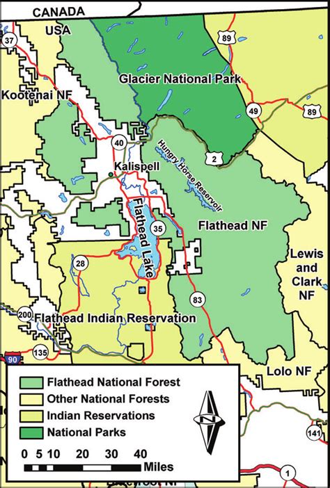 Flathead National Forest Map