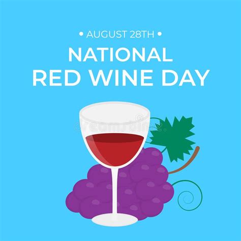 National Red Wine Day Typography Poster Funny American Holiday On