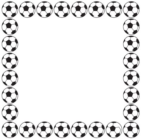 Each border is available as a free download with a watermark. Soccer Ball Border | Free download on ClipArtMag