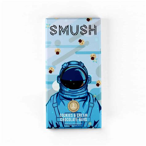 Smush Cookies N Cream Shroom Chocolate Bar 3 Grams Weedpedia
