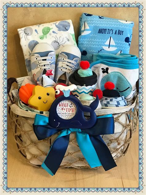 Newborn baby gifts boy uk. Welcome Baby Boy Nautical Gift Basket,Newborn Boy ...