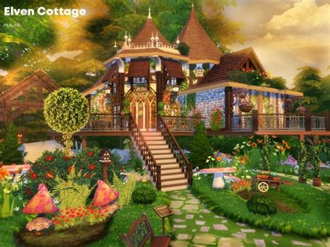 Pralinesims Elven Cottage Sims Sims 4 Sims Building