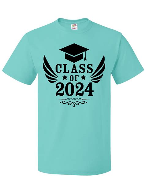 Inktastic Class Of 2024 With Graduation Cap And Wings T Shirt