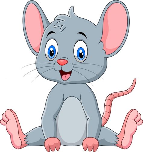 Cute Mouse Cartoon Premium Vector