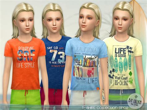 T Shirt Collection For Boys P02 By Lillka At Tsr Sims 4 Updates