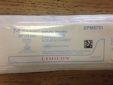 New Ethicon Epm8751 Prolene Suture Blue Monofilament 30 Disposables