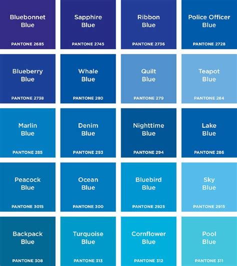 Tonos De Azul Nombres Décoration De Maison