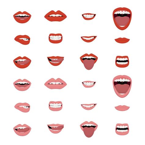Female Lips Isolated Vector Illustration Stock Vector Image By