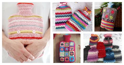 5 Hot Water Bottle Cover Free Crochet Patterns