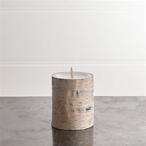 Customer service hours are 7 am to 10 pm central time, monday through saturday. White Birch 3x4 Flameless Pillar Candle + Reviews | Crate and Barrel