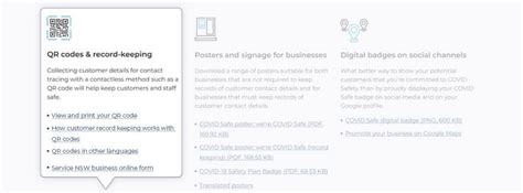 QR code and business resources retrieval | NSW Government