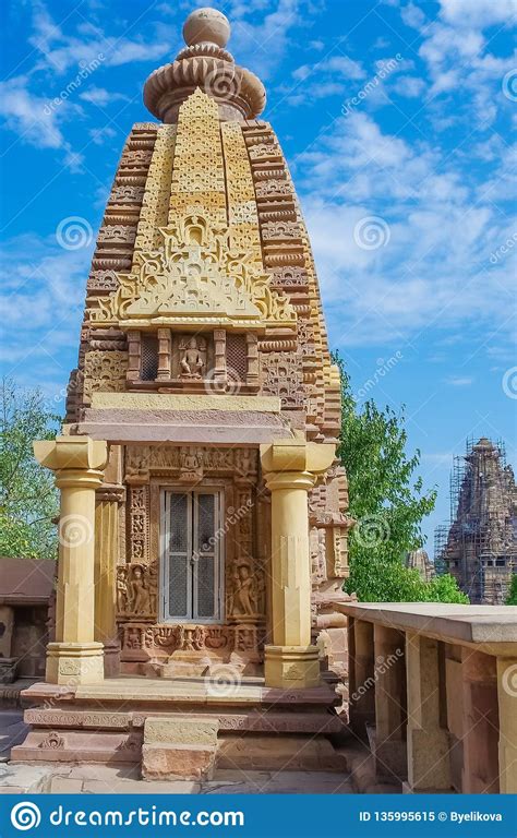 Hindu Temple In Khajuraho India Stock Image Image Of