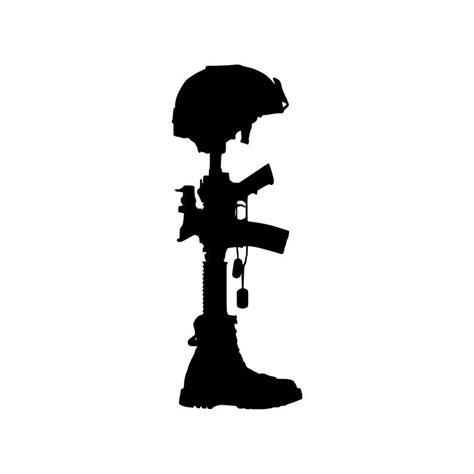 Fallen Soldier Vinyl Decal Battle Cross Battlefield Honor Etsy