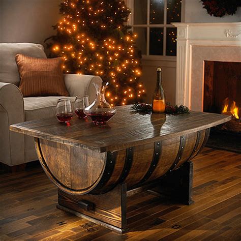 This is a one of a kind coffee table made from a whiskey barrel and reclaimed poplar hardwood. Handmade Vintage Oak Whiskey Barrel Coffee Table