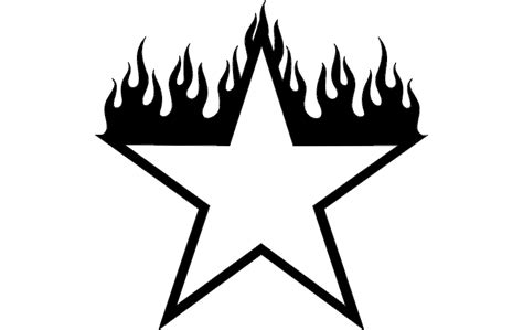 Burning Star Design Dxf File Free Download
