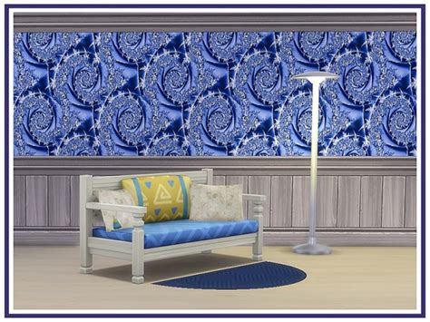 The Sims Resource Blue Abstracts Walls By Marcorse • Sims 4 Downloads