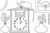 Hickory Dickory Dock Coloring Enchantedlearning Rhymes Clock Mouse Printouts Paint Hickorydickory Region Ran Shtml sketch template