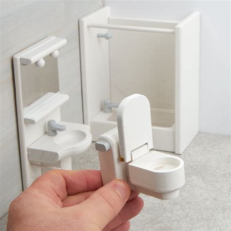 Made from the top of a soft scrub bottle and a dental floss container. Idea by sharon barber on Dollhouse | Dollhouse bathroom ...