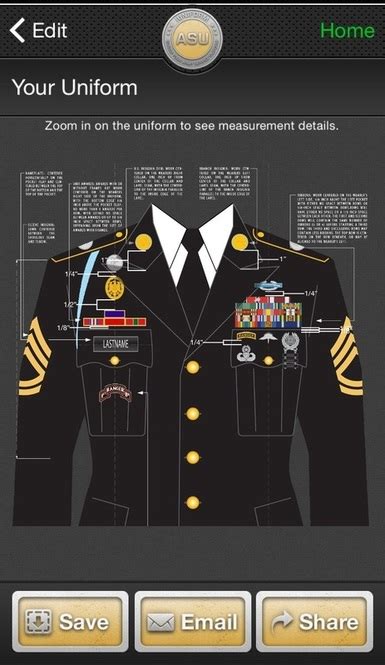 Army Uniform Asu Army Uniform Measurements
