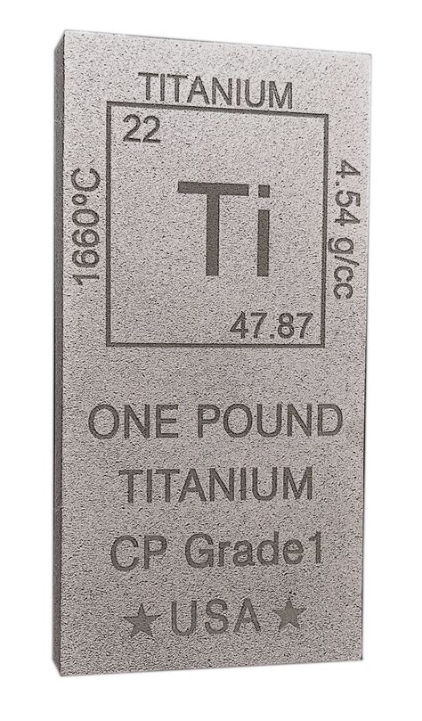 1 Pound Titanium Element Bar Commercial Pure 1 Chalcolithic Metals
