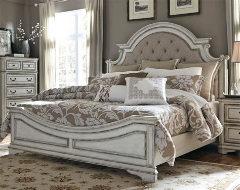 Palm grove white 7 pc queen panel bedroom. Antique White Traditional 6 Piece Queen Bedroom Set ...